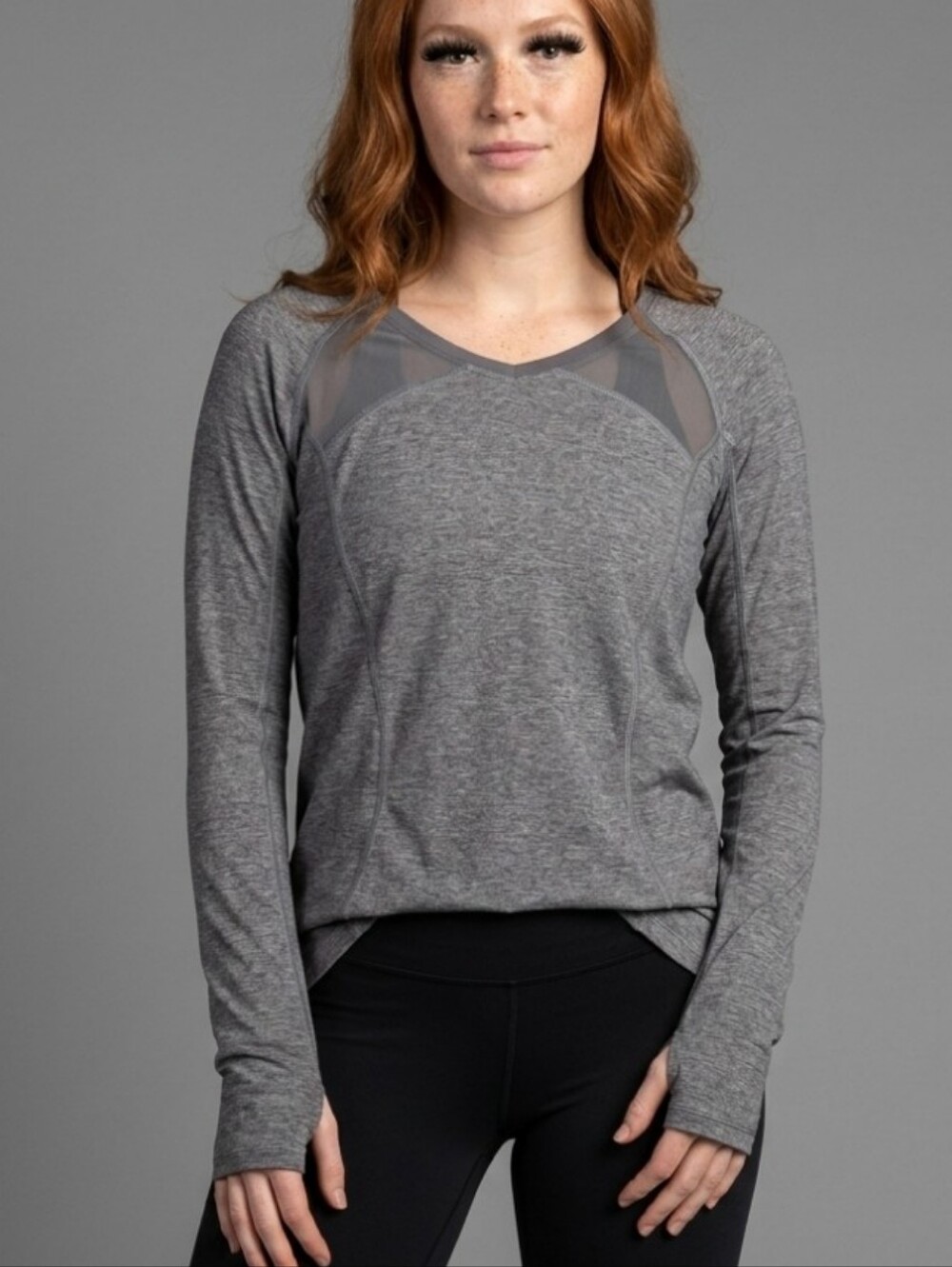 Lululemon Pace Pusher Long Sleeve Size 12 Mesh Thumb Holes Reflective